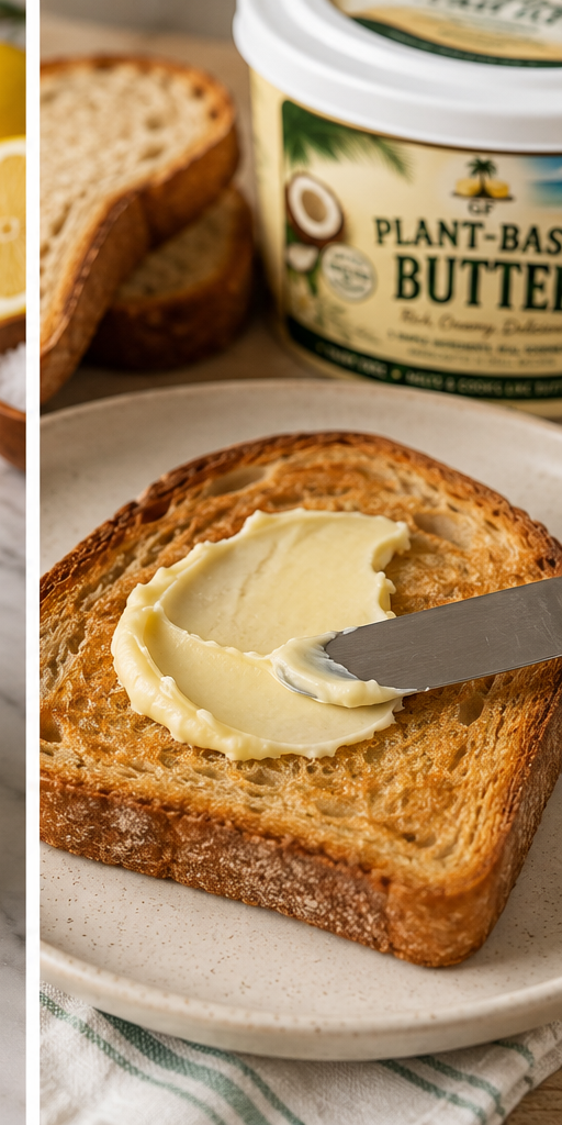 GF Plant-Based Butter spread on toast for everyday use